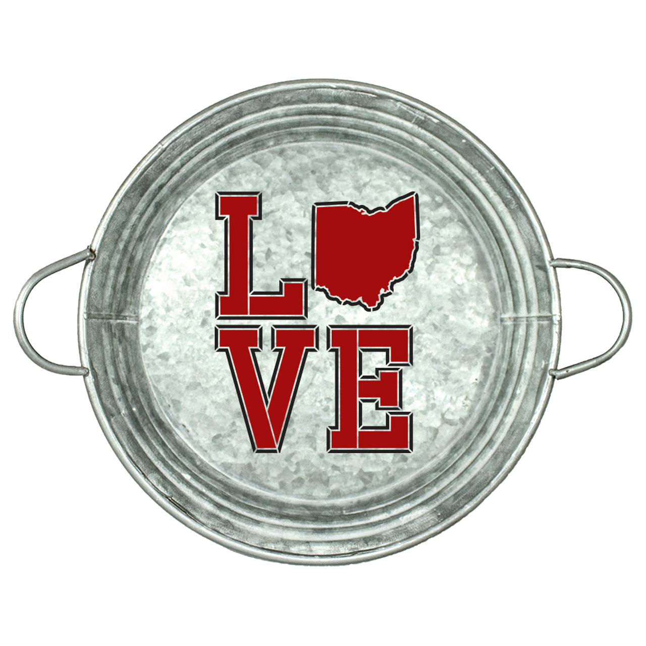 Personalized Stencil | State | Love | Varsity Style | 14" Round | Large