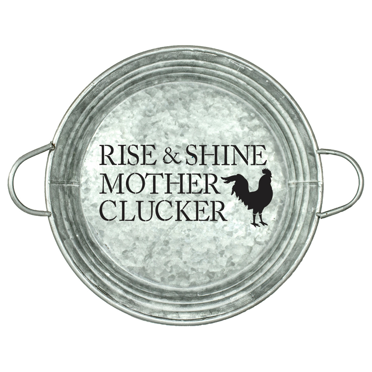 Rise & Shine Mother Clucker Stencil by StudioR12 | Reusable Mylar Template |Country  | Chicken Coop | Funny | Hen House | DIY | 9.5" Round | Small