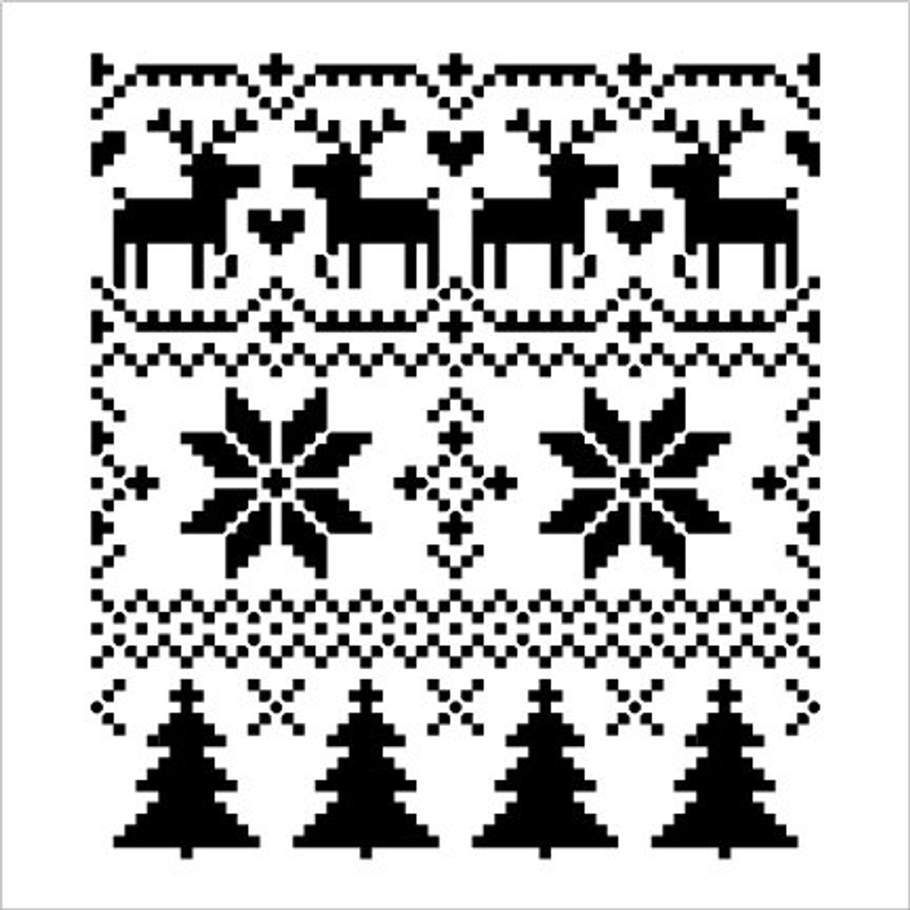 Christmas Sweater Pattern Stencil by StudioR12 | DIY Christmas | Apron Pillows | Seasonal Gift | Craft Winter Home Decor | Reusable Mylar Template | Paint Wood Sign - Select Size