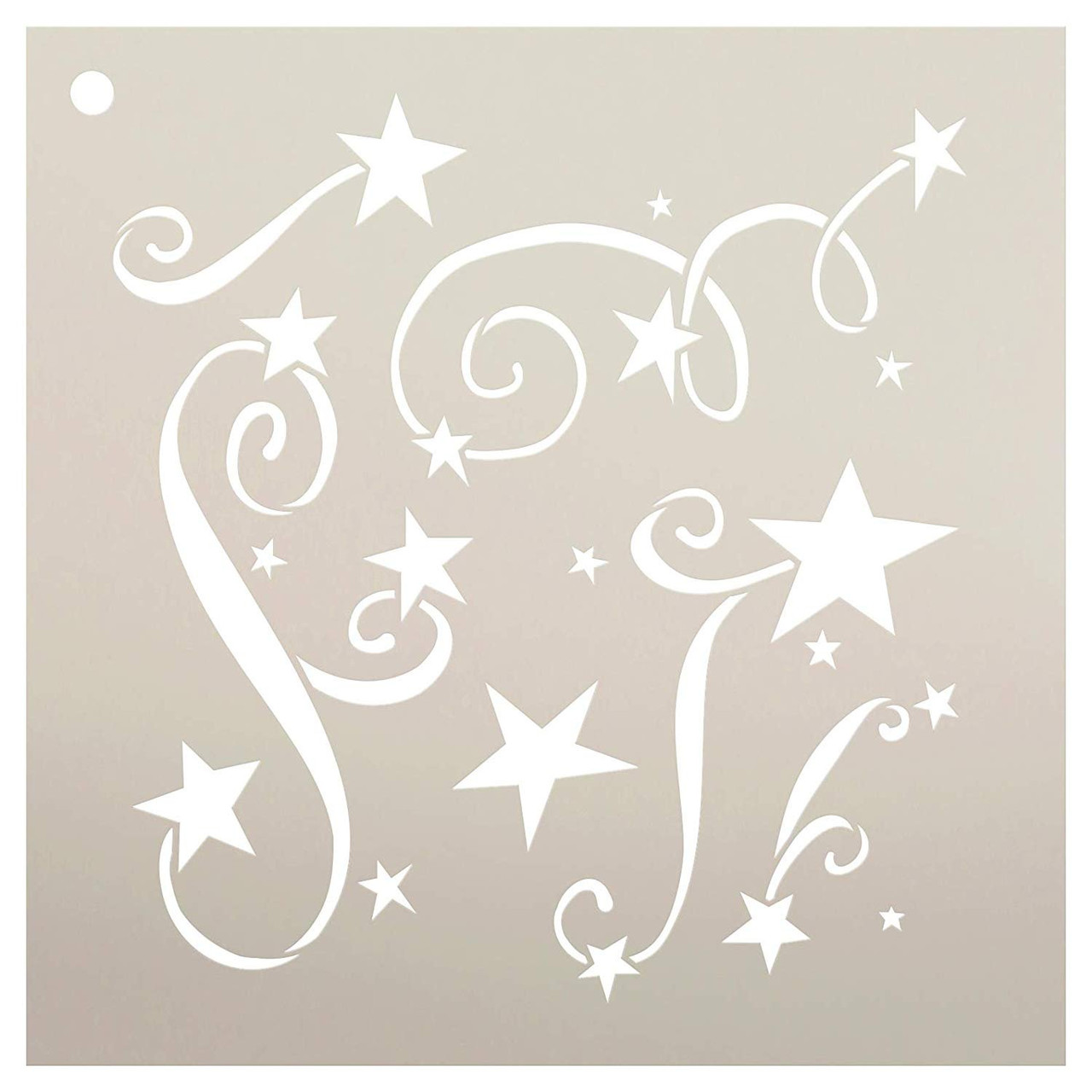 Holiday Stars Pattern Stencil by StudioR12 | DIY Christmas | Night Sky | Seasonal Gift | Craft Home Decor | Reusable Mylar Template | Paint Wood Sign - Select Size