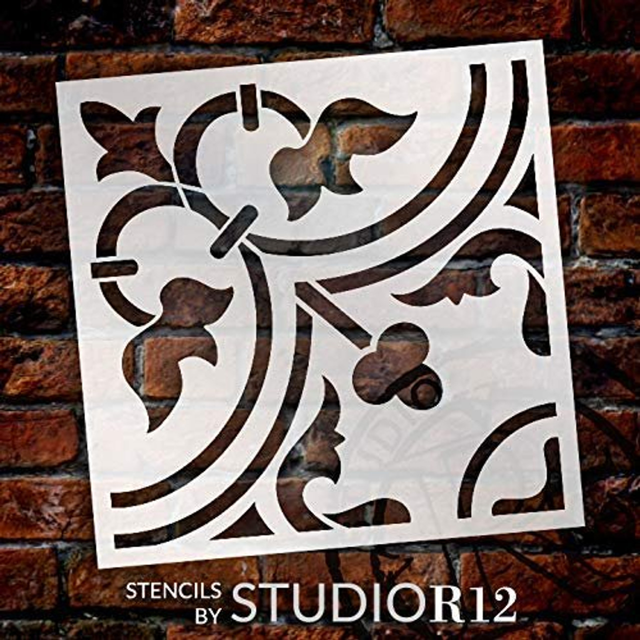 Moroccan Pattern Tile Stencil by StudioR12 | DIY Furniture & Floor Painting for Kitchen or Bathroom | Reusable Template | Select Size