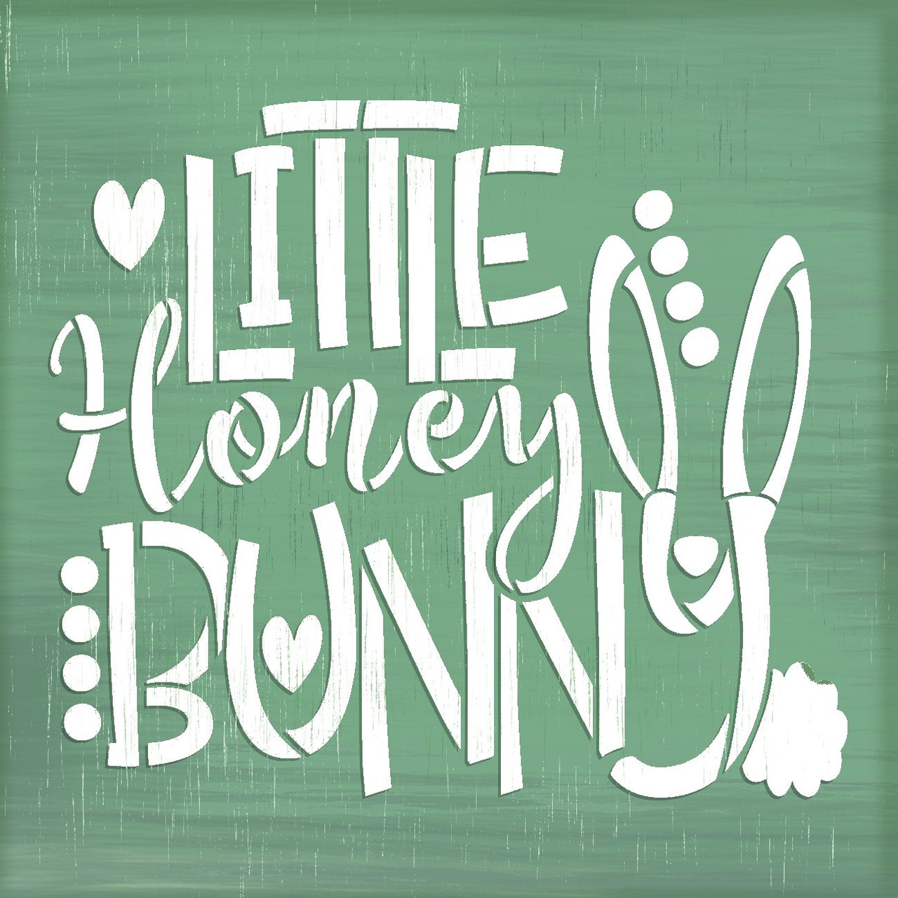 Little Honey Bunny Stencil by StudioR12 | DIY Farmhouse Spring Home Decor | Fun Easter Word Art | Craft & Paint Wood Sign | Select Size