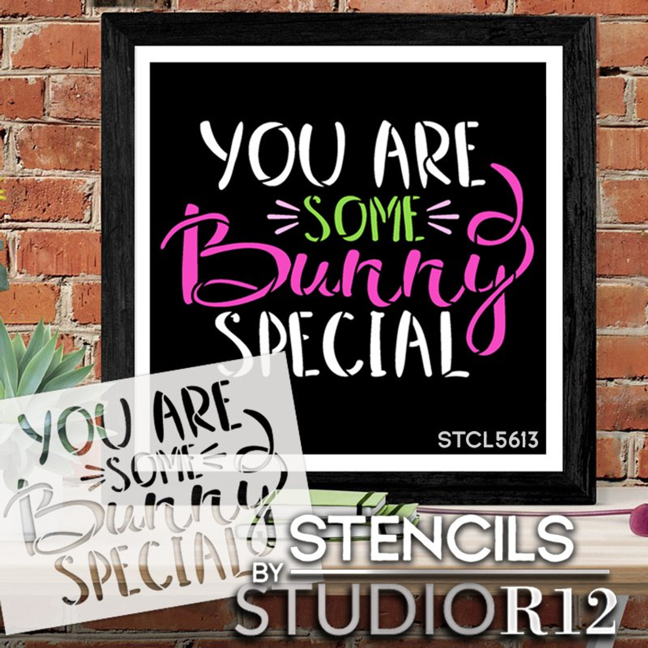 You are Some Bunny Special Stencil by StudioR12 | Fun Easter Word Art | DIY Farmhouse Home Decor | Paint Wood Signs | Select Size