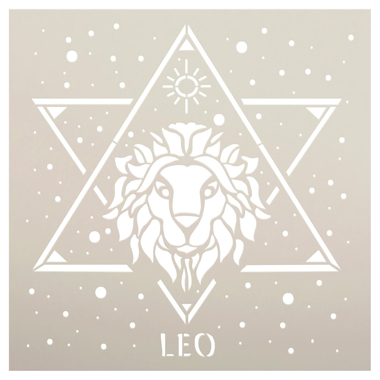 Leo Astrological Stencil by StudioR12 | DIY Star Sign Zodiac Bedroom & Home Decor | Craft & Paint Celestial Wood Signs | Select Size