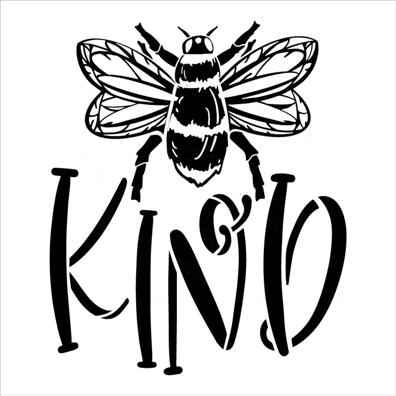 Be Kind 2 Part Stencil with Bee by StudioR12 | DIY Farmhouse Inspirational Home Decor | Craft & Paint Spring Wood Signs | Select Size