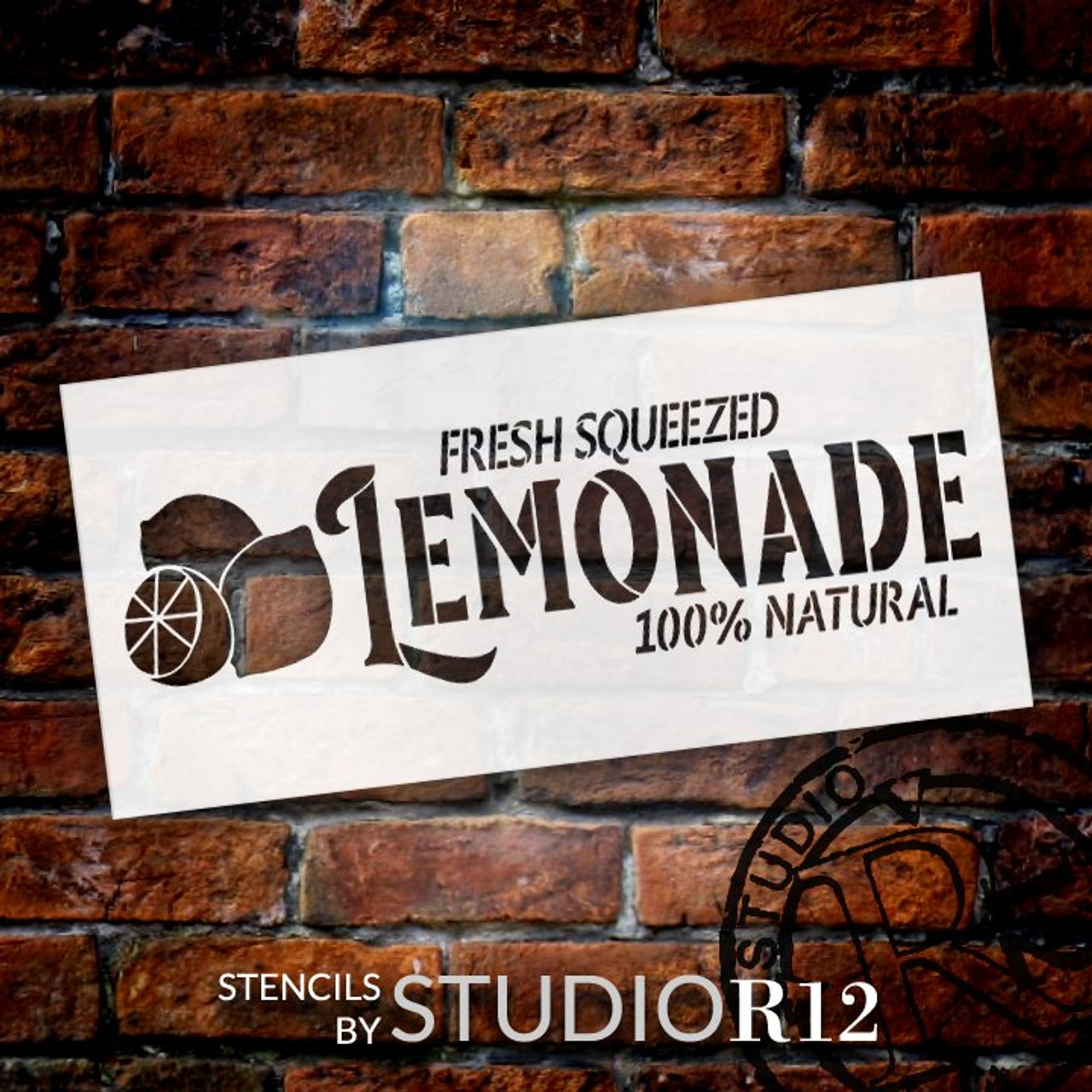 Fresh Squeezed Lemonade Stencil by StudioR12 | DIY Spring Lemon Kitchen & Home Decor | Craft & Paint Wood Signs | Select Size
