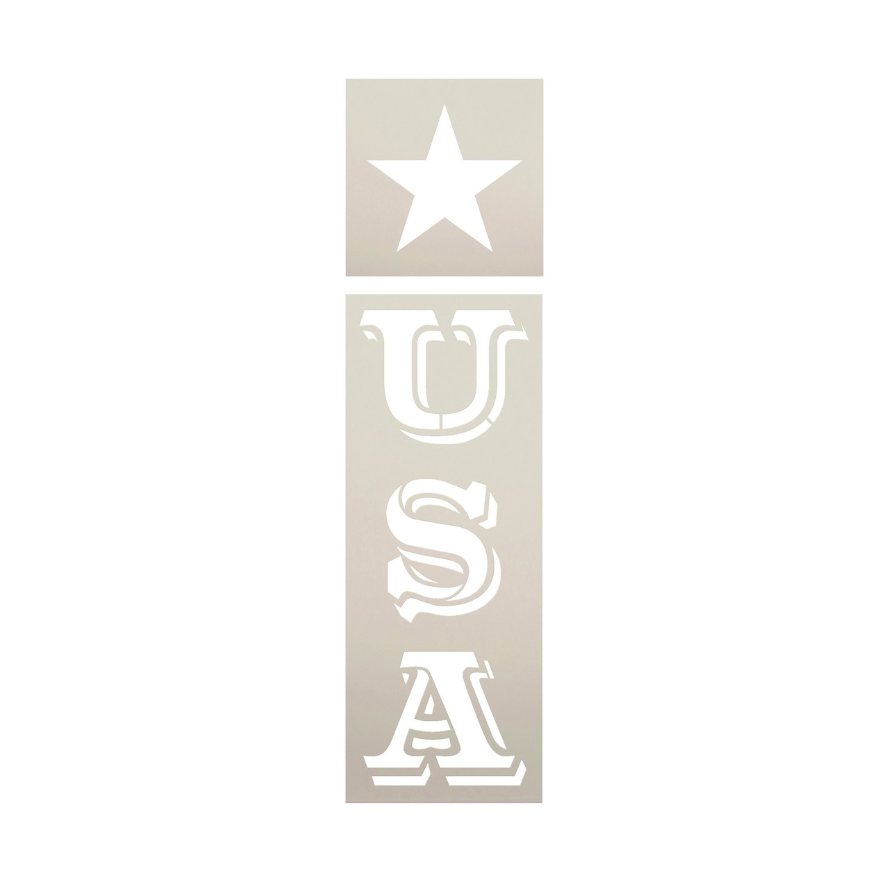 USA Star Vertical Stencil by StudioR12 | DIY Patriotic Outdoor Summer Porch Decor | Fourth of July Tall Wood Leaner Sign | Select Size