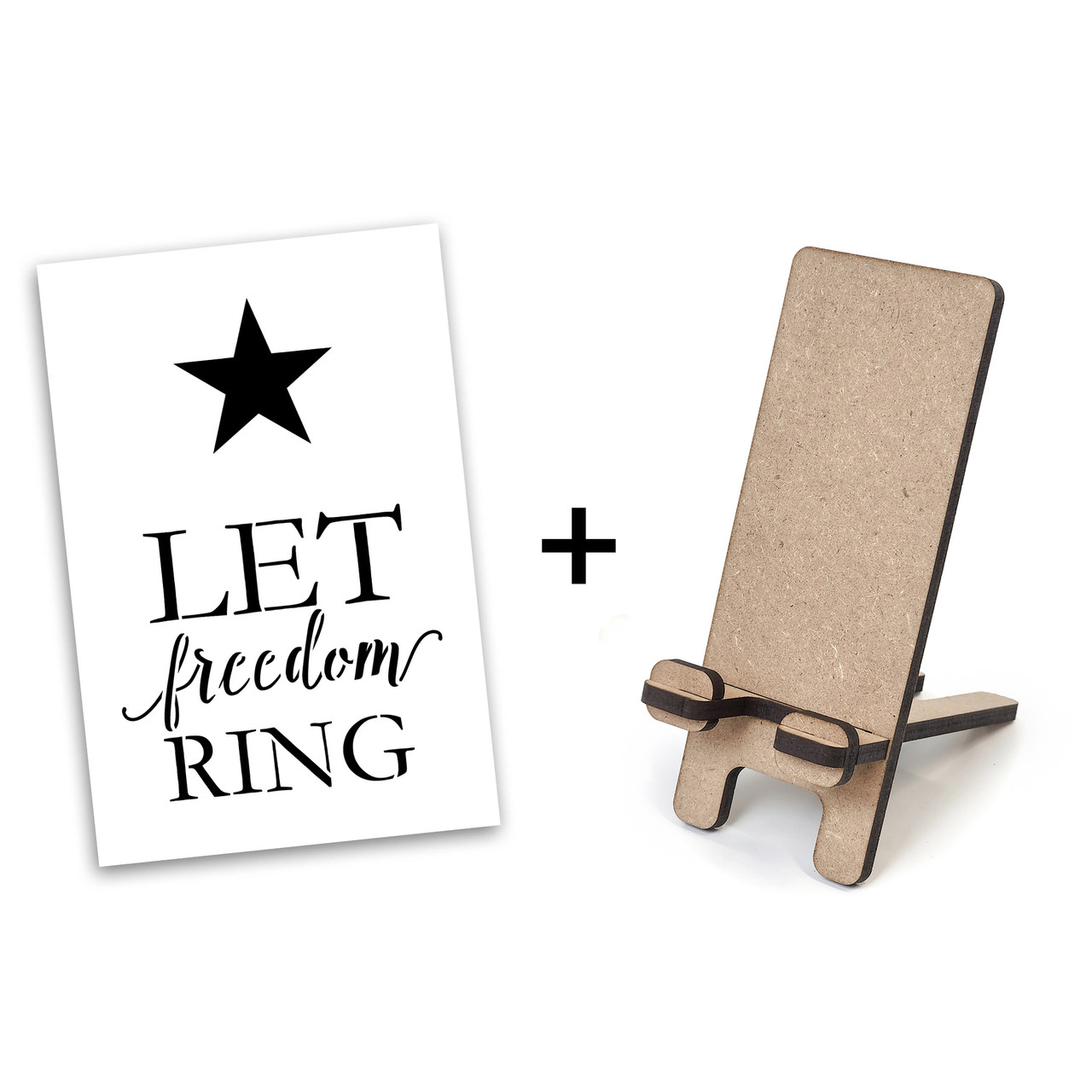 DIY Let Freedom Ring  - Smartphone Stand - Stencil & Surface Project - CMBN560