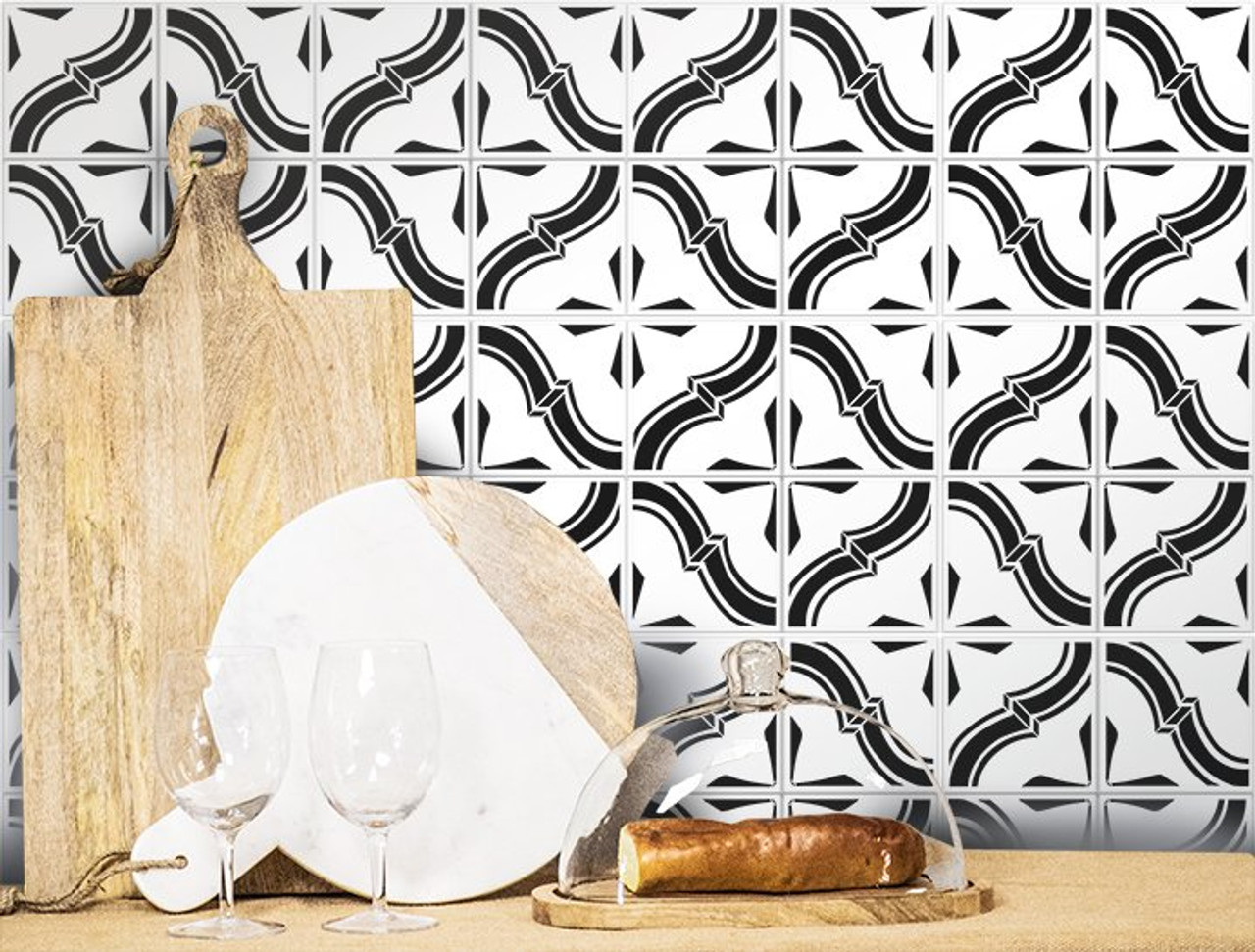 Diamond Wave Tile Stencil by StudioR12 | DIY Kitchen Wall Backsplash | Reusable Quarter Pattern for Bathroom Floor | Select Size
