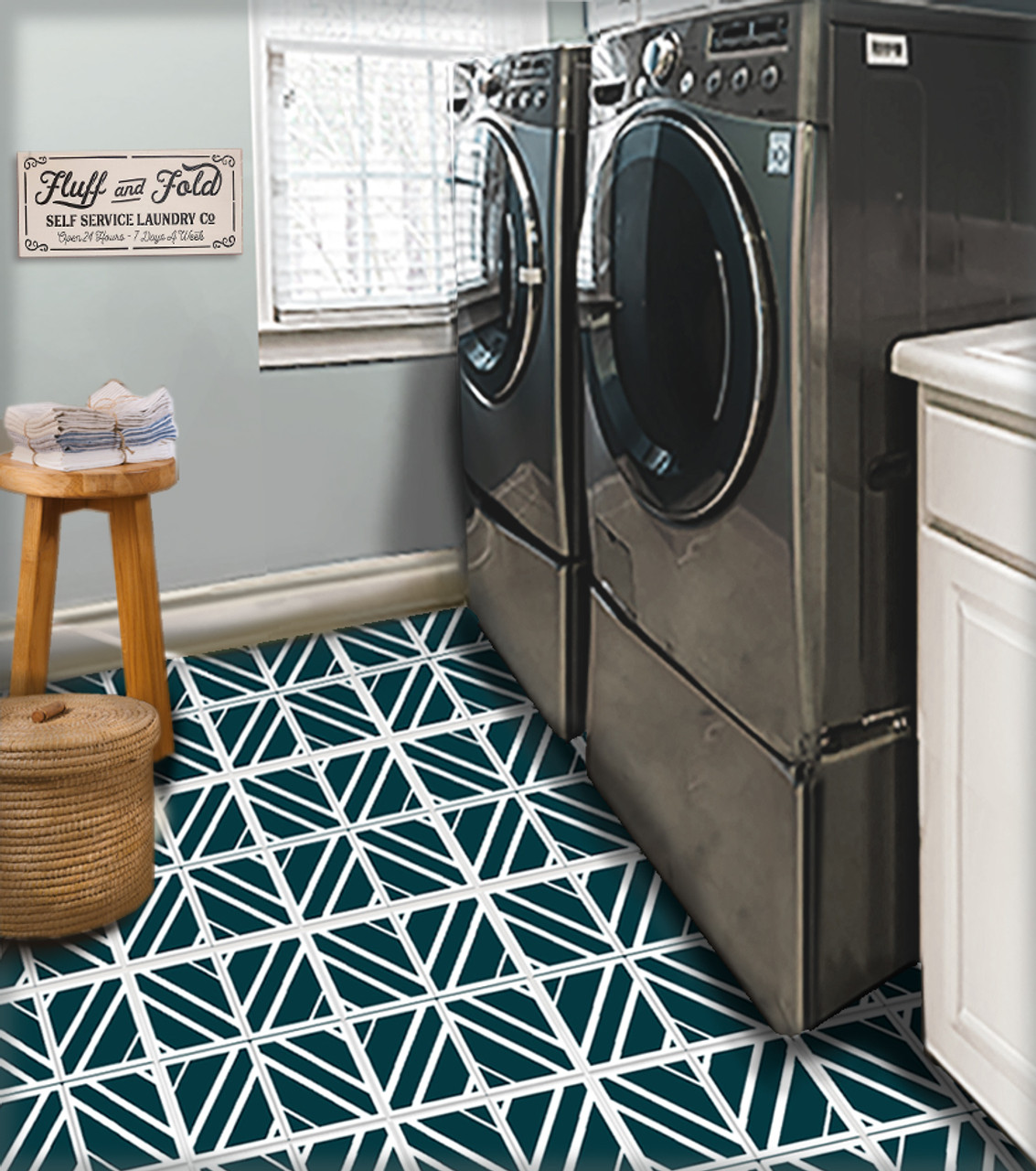 Diamond X Pattern Tile Stencil by StudioR12 | Reusable Quarter Pattern for Bathroom Floor | DIY Kitchen Wall Backsplash | Select Size