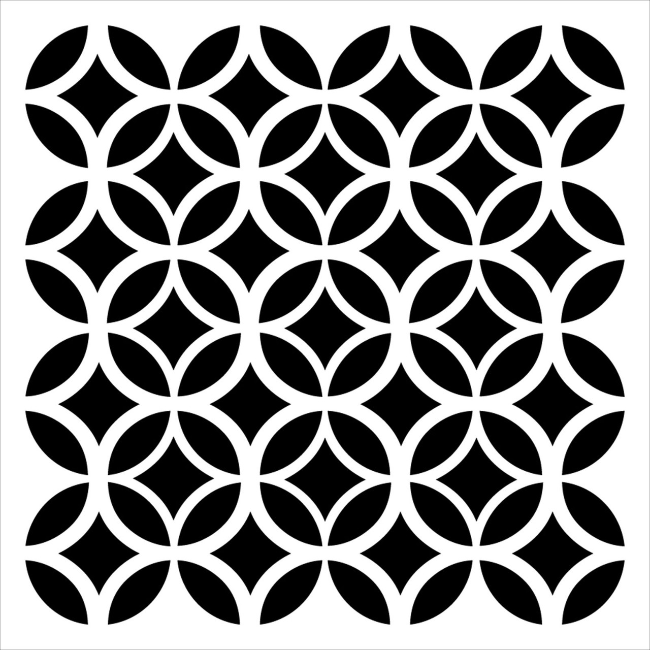 Indian Mosaic Oval Star Tile Stencil by StudioR12 | Craft DIY Pattern Home Decor | Paint Wood Sign | Reusable Mylar Template | Select Size