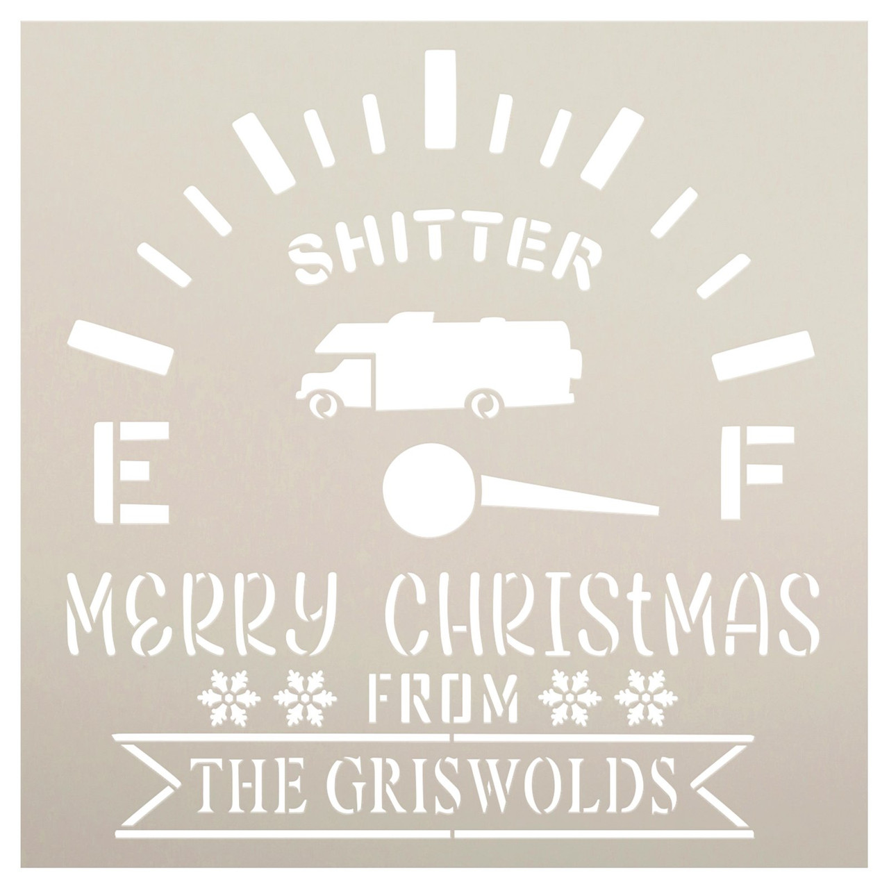 Merry Christmas from The Griswolds Stencil by StudioR12 | Craft DIY Home Decor | Paint Winter Wood Sign | Reusable Mylar Template | Select Size