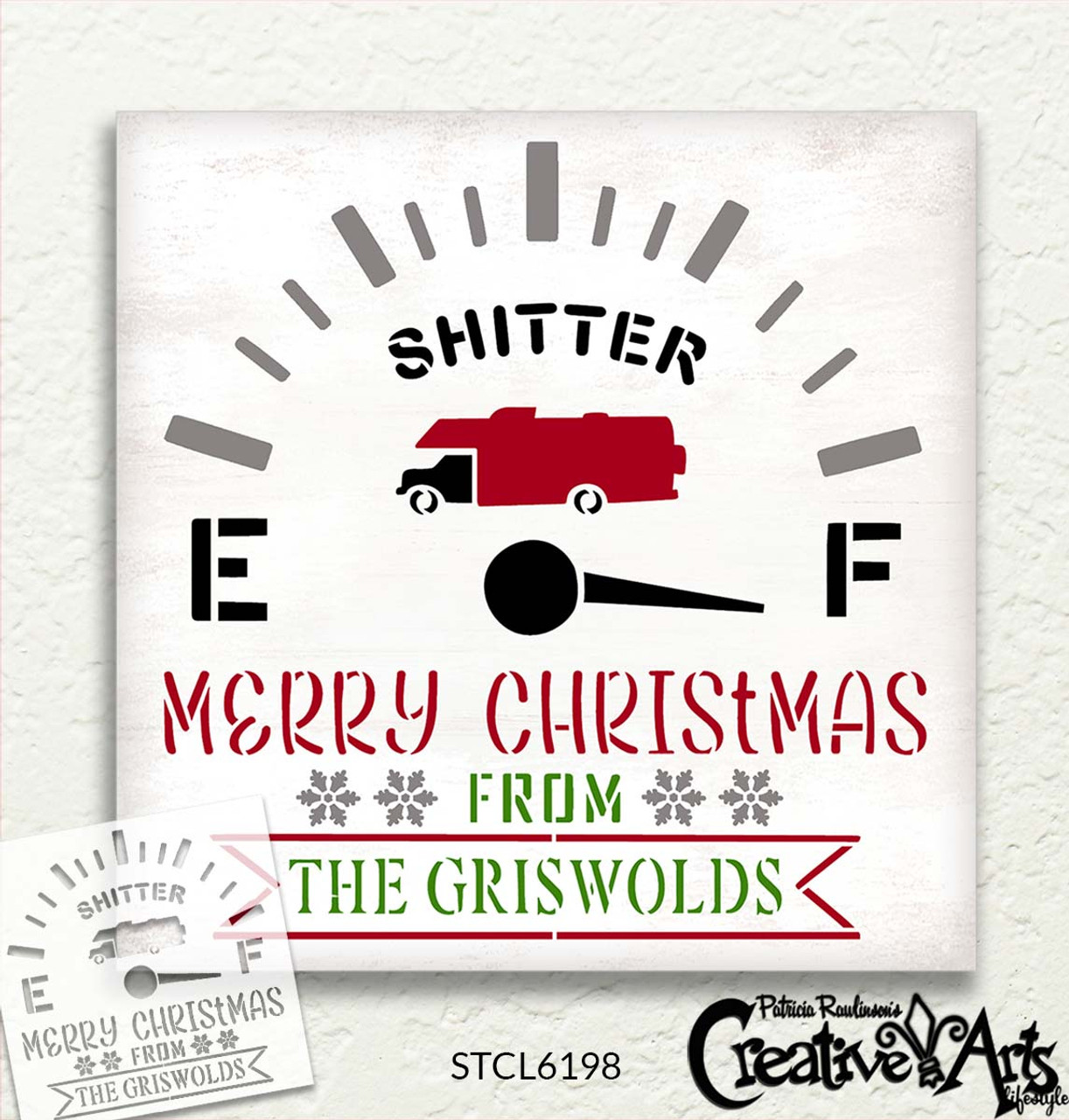 Merry Christmas from The Griswolds Stencil by StudioR12 | Craft DIY Home Decor | Paint Winter Wood Sign | Reusable Mylar Template | Select Size