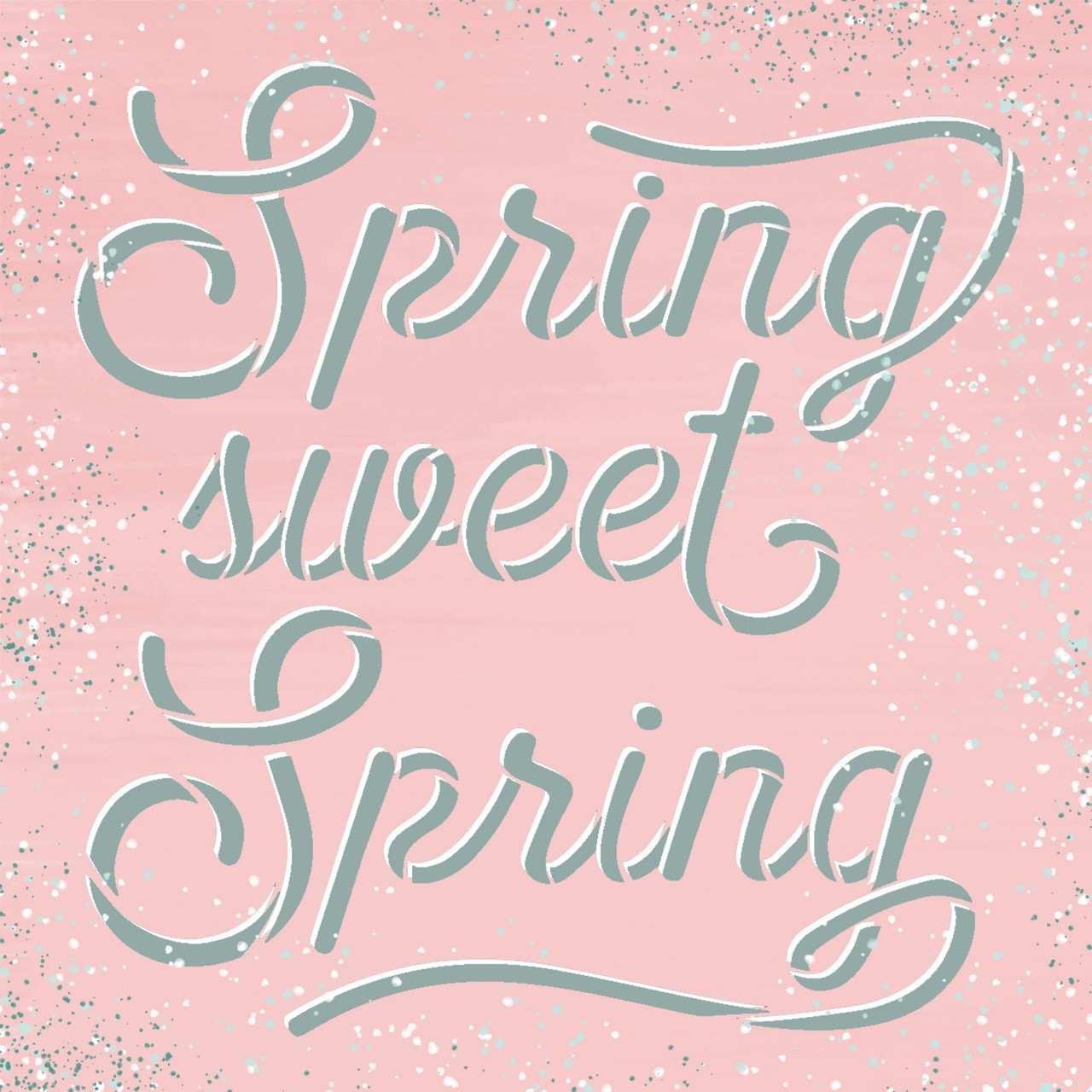 Spring Sweet Spring Stencil by StudioR12 | Craft DIY Spring Home Decor | Paint Seasonal Wood Sign | Reusable Mylar Template | Select Size