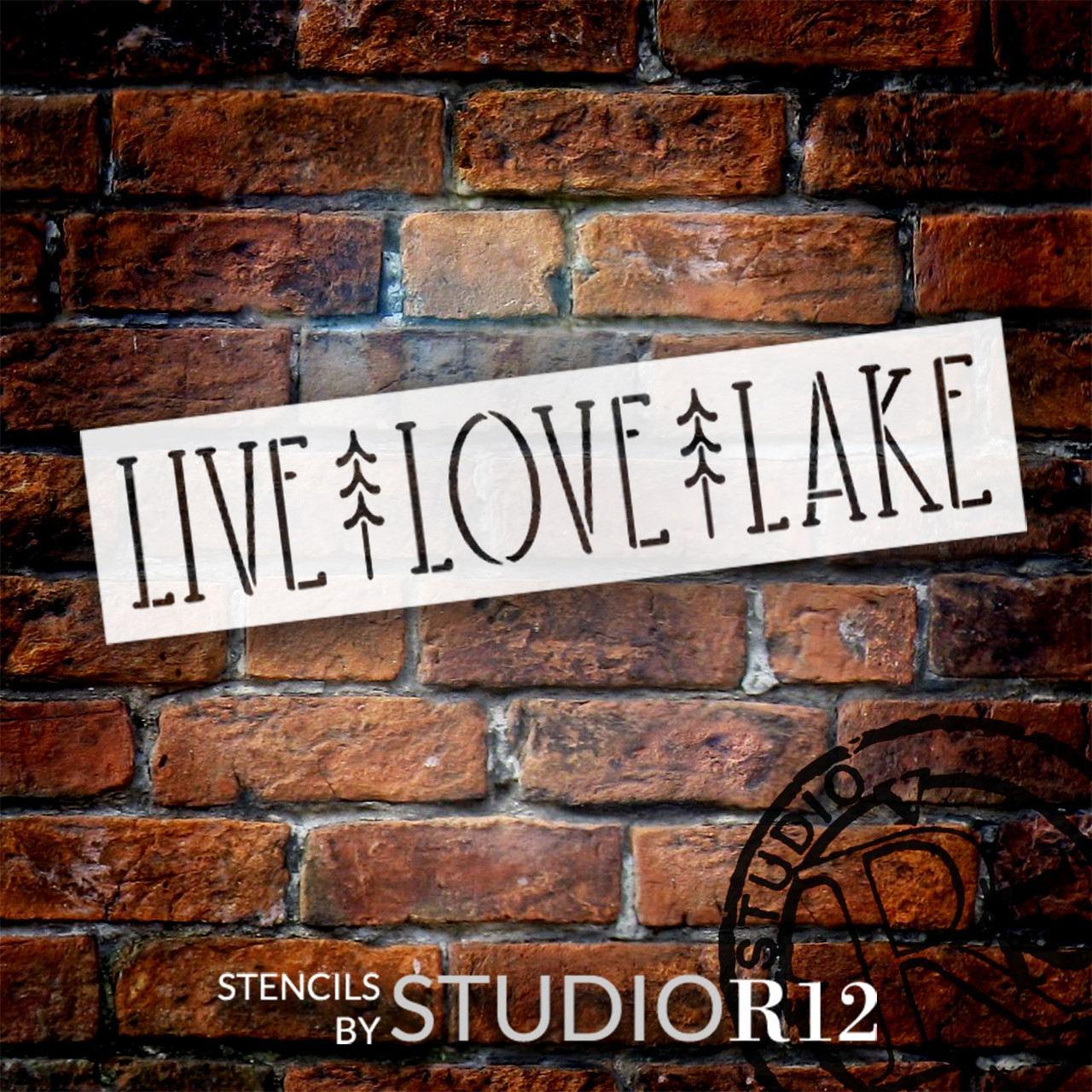 Live Love Lake Stencil by StudioR12 | Craft DIY Summer Home Decor | Paint Outdoors Wood Sign | Reusable Template | Select Size