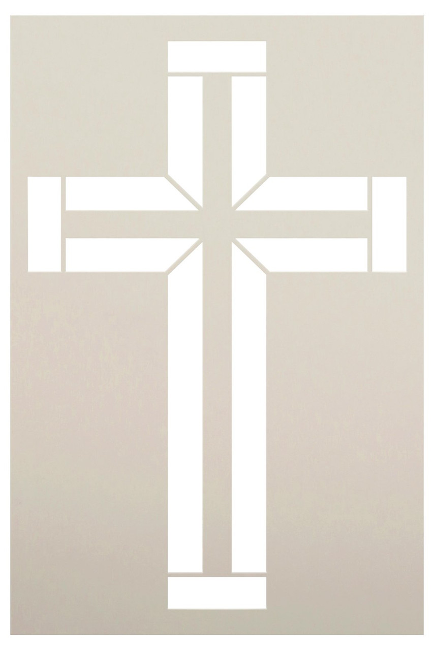 Hollow Cross Stencil by StudioR12 | Christianity Christian Wall Art | Craft DIY Faith Theme Living Room Decor | Paint Canvas Wood Signs | Select Size
