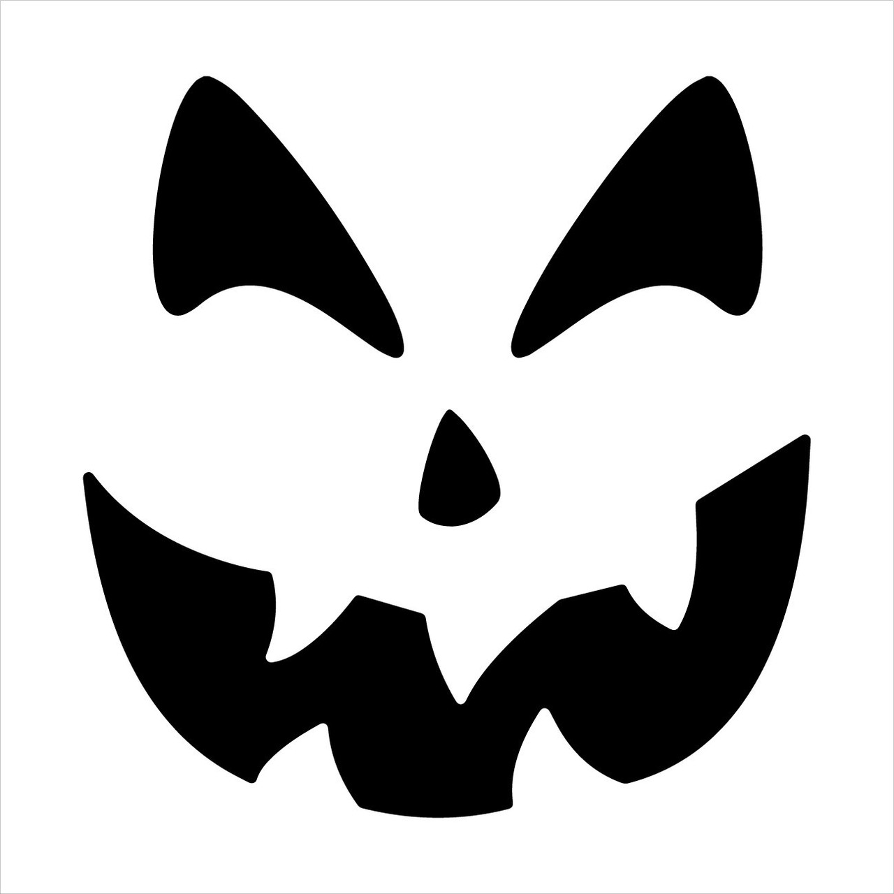 Spooky Laughing Jack o Lantern Face Silhouette Stencil by StudioR12 - Select Size - USA Made - Craft DIY Halloween Home Decor | Paint Autumn Wood Sign
