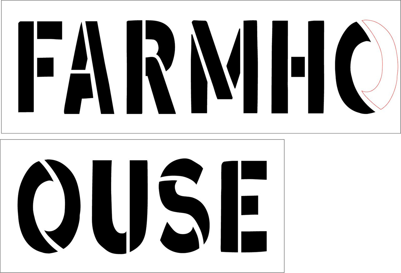 Rustic Farmhouse Word Art Stencil by StudioR12 - Select Size - USA Made - Craft DIY Modern Farmhouse Living Room Home Decor | Paint Jumbo Wood Sign