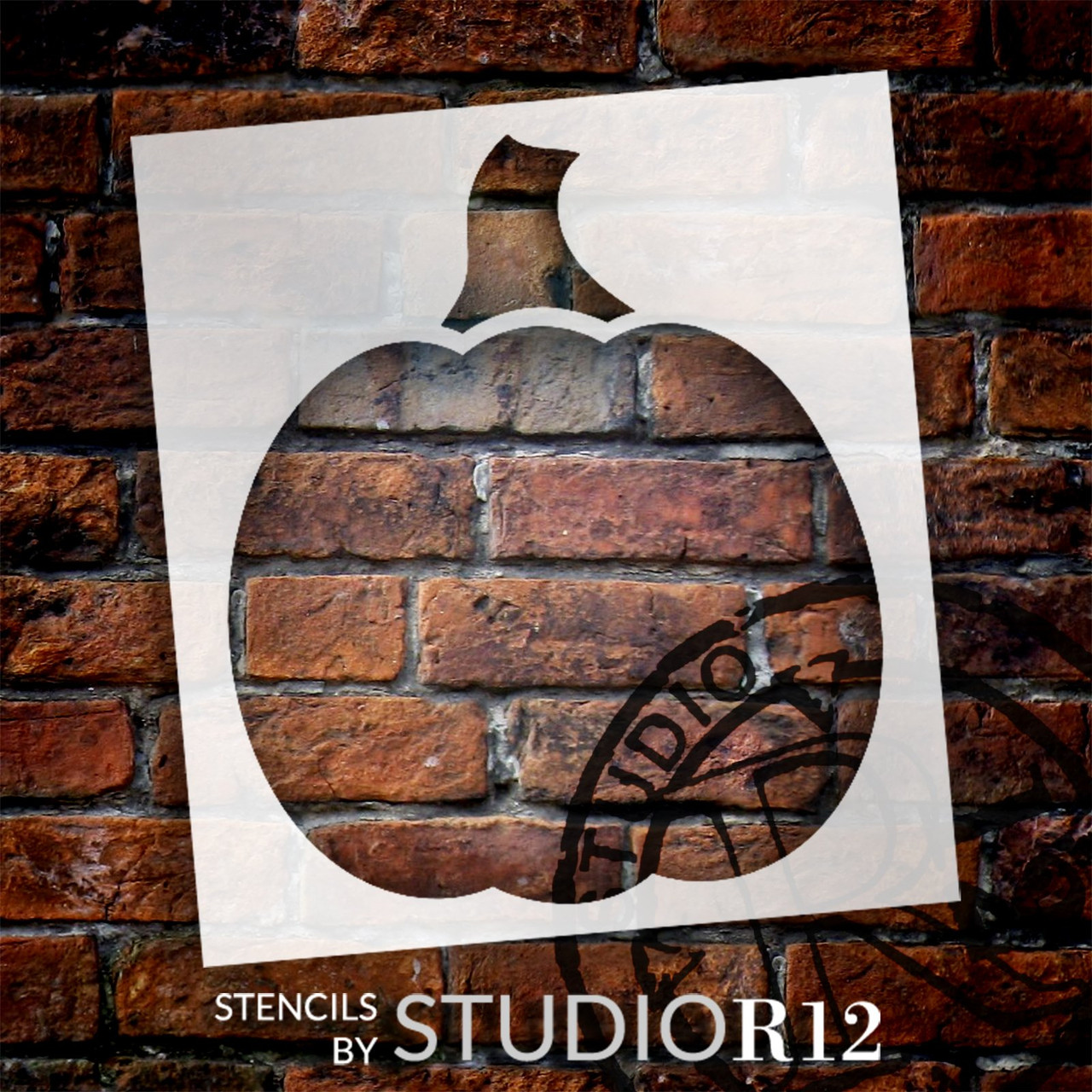 Round Pumpkin Shape Silhouette Stencil by StudioR12 - Select Size - USA Made - Craft DIY Rustic Fall Kitchen Decor | Paint Wood Sign Door Hanger