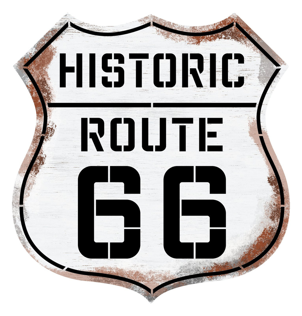 Historic Route 66 Sign Stencil by StudioR12 - Select Size - USA Made - Craft & Paint DIY Vintage Game Room Garage Wood Sign for Home Decor