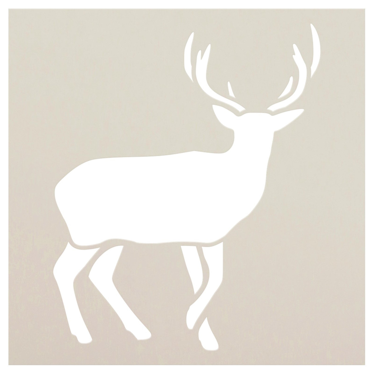 Deer Shape Stencil by StudioR12 - Select Size - USA Made - Craft DIY Country Farmhouse Home Decor | Paint Patterned Wood Sign | Reusable Mylar Template