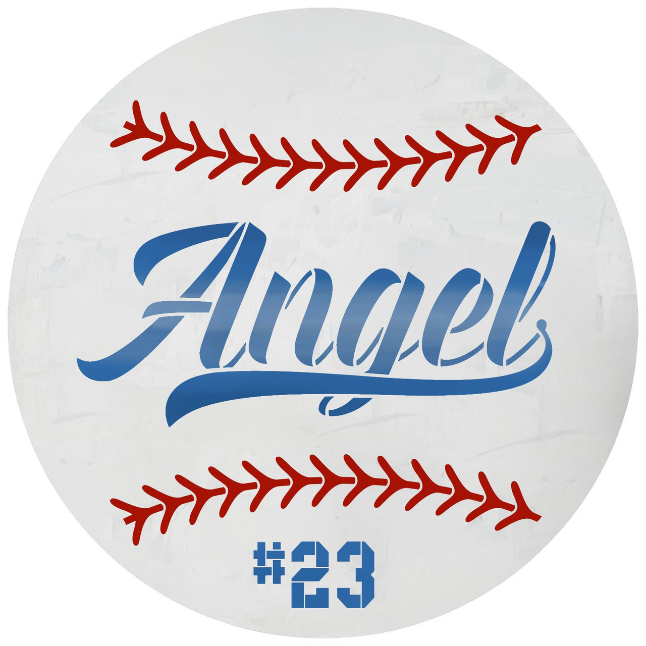 Personalized Baseball Round Stencil by StudioR12 - Select Size - USA Made - Craft DIY Custom Sports Home Decor | Paint Wood Sign for Athletes | Reusable Mylar Template