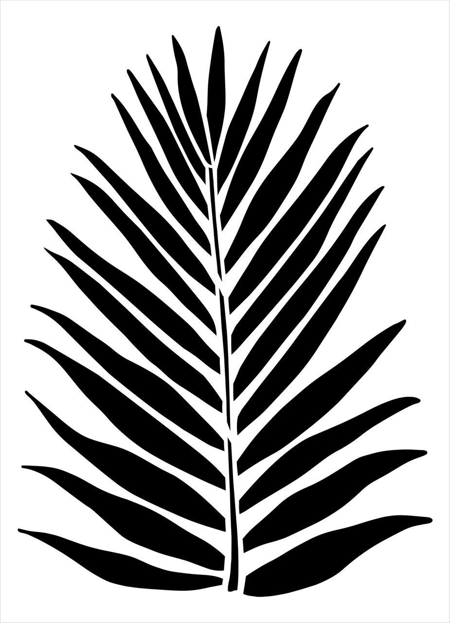 Tropical Palm Leaf Stencil by StudioR12 - Select Size - USA Made - Reusable | Craft DIY Boho Farmhouse Bathroom Decor | Paint Botanical Art Wood Sign | STCL6455