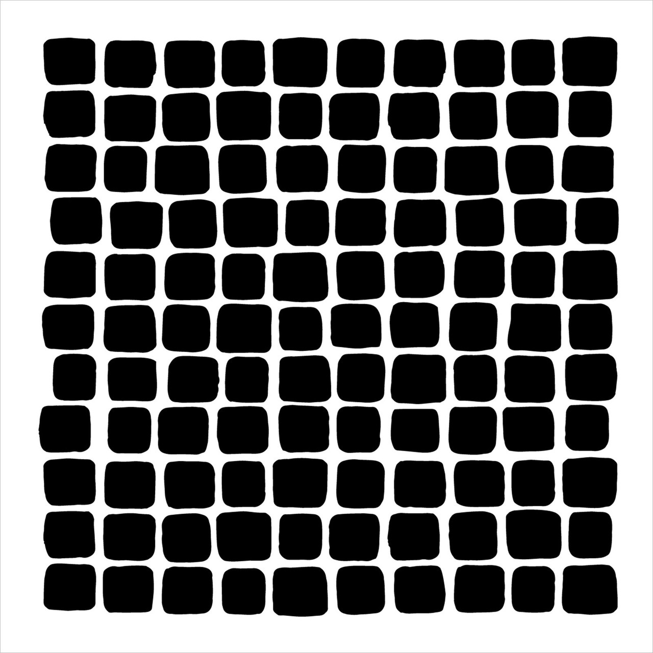 Hand Drawn Square Grid Stencil by StudioR12 - Select Size - USA Made - DIY Wall Floor Tile Painting | Reusable Geometric Pattern Template | STCL6791