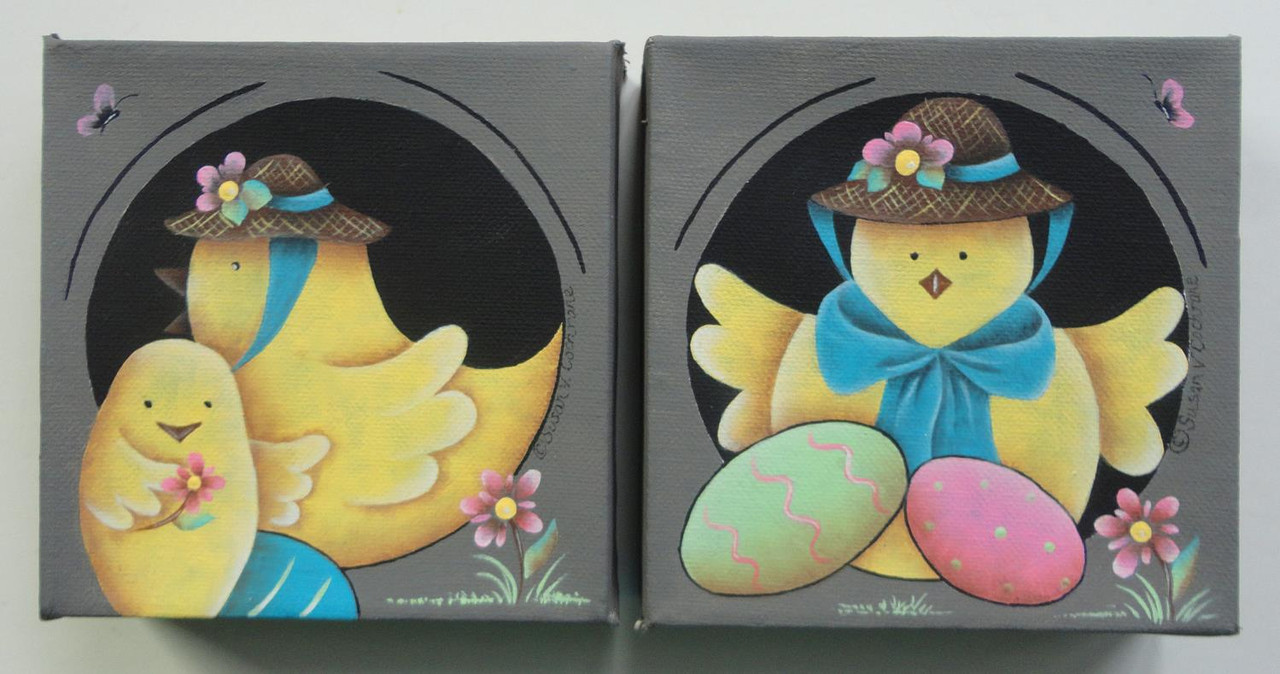 Hen and Chick Mini Canvasses - E-Packet - Susan Cochrane