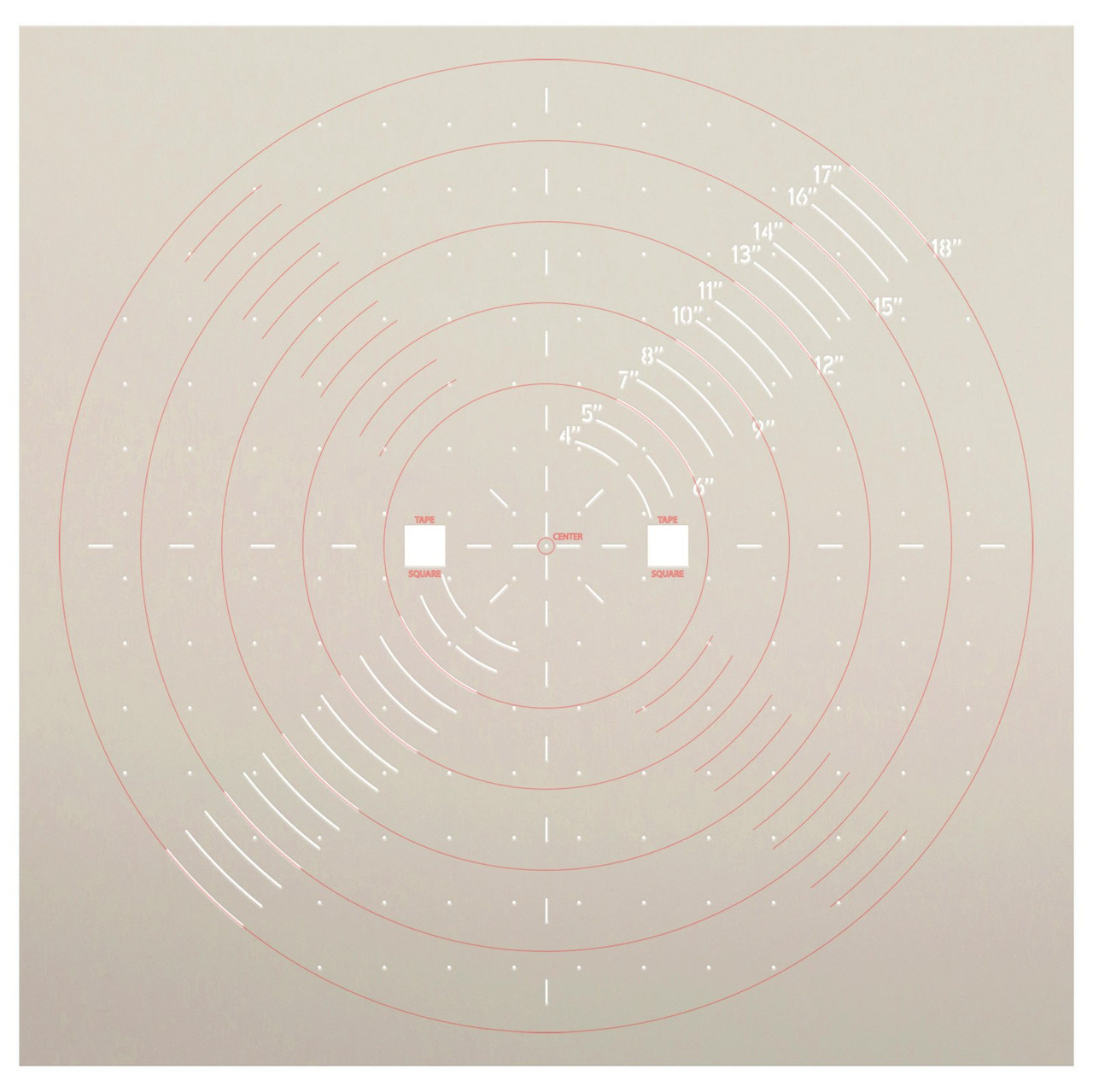 Circle Striping Tool by StudioR12 - USA Made - Add Stripes to Circular & Round Surfaces | DIY Banding Template | Use for Easy Letter & Number Placements | TOOL667