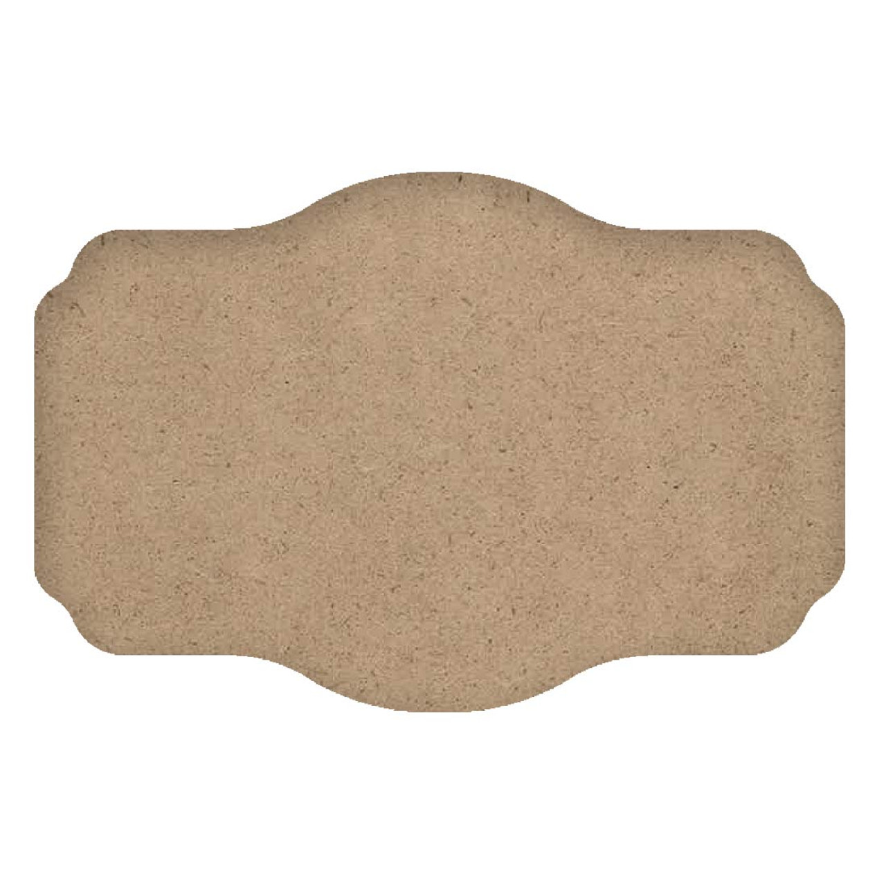 Vintage Embellished Label Wood Surface | Ready to Paint Retro Shaped Cutout Sign for DIY Crafting & Painting | 1/4" MDF | WDSF1726