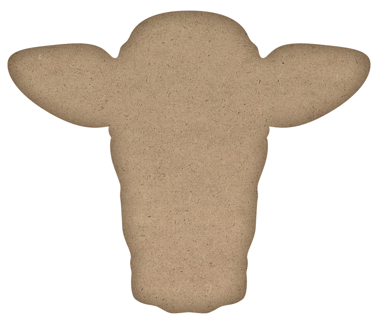 Cow Head Wood Surface | Ready to Paint Farmhouse Animal Shaped Sign | Unfinished MDF Wood Blank for DIY Crafts & Painting | WDSF7064