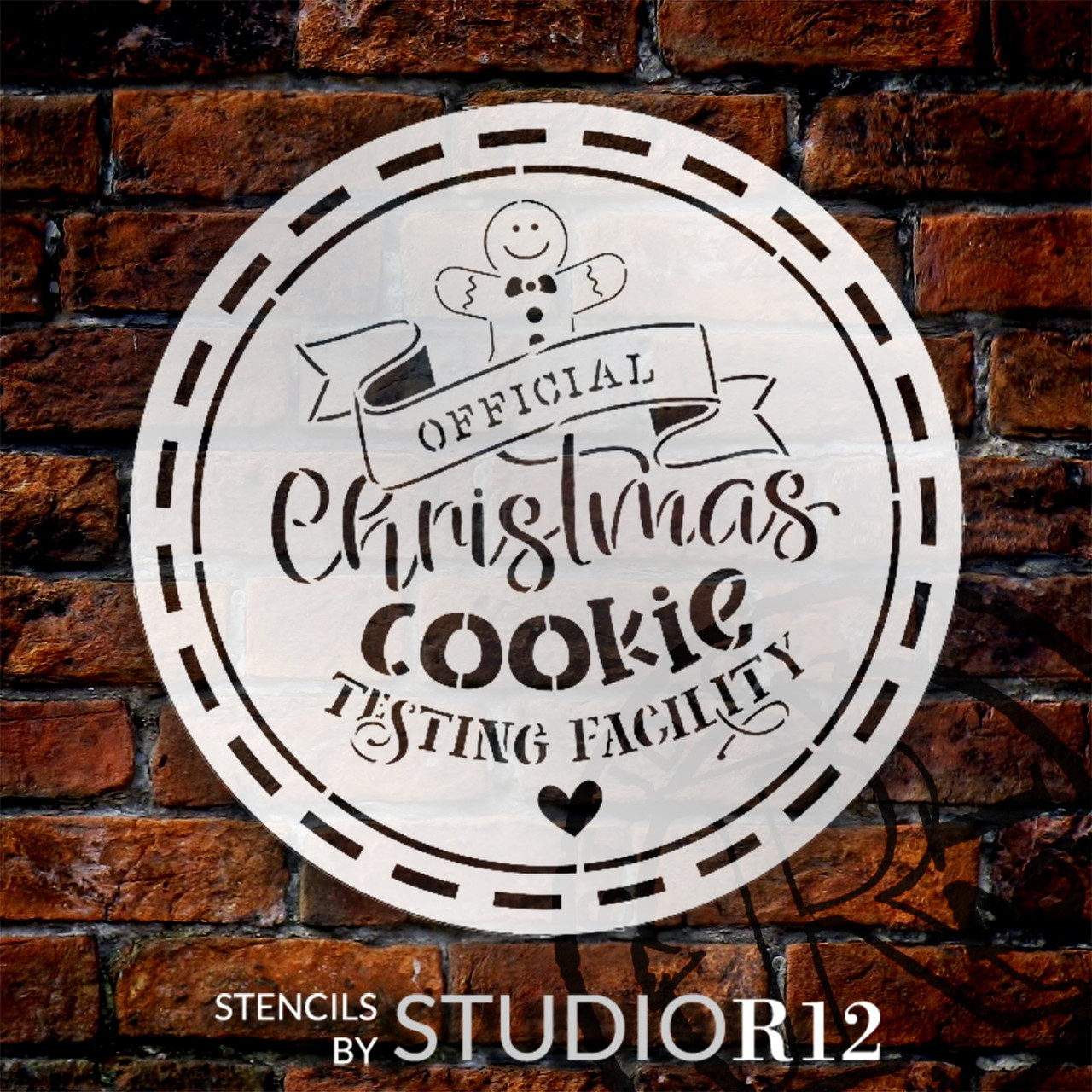 Christmas Cookie Testing Facility Stencil by StudioR12 - Select Size - USA Made - DIY Gingerbread Kitchen Decor - Craft & Paint Holiday Wood Signs - STCL7145