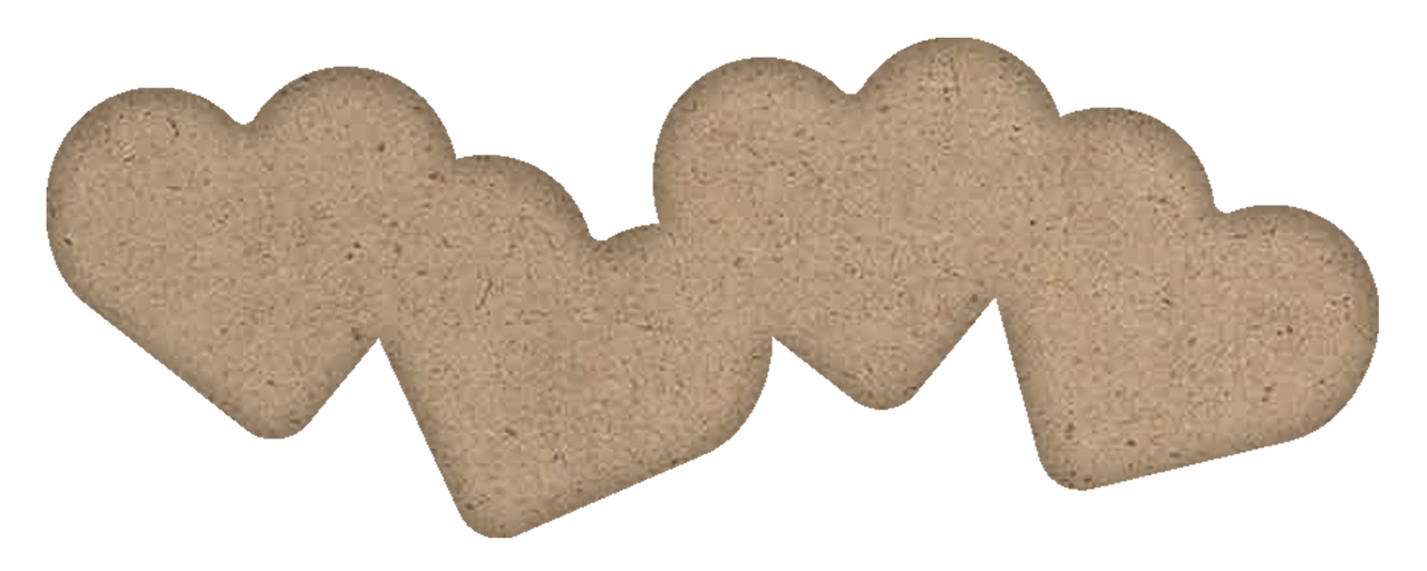 Candy Hearts Surface & Stencil Set - Unfinished Blank Valentine Wood Cutout - Ready to Paint DIY Conversation Heart Embellishment - CMBN722