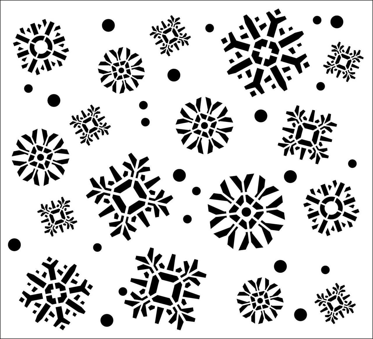 Snowflake Pattern Stencil by StudioR12 - Select Size - USA Made - DIY Seasonal Winter Home Decor - Reusable Mixed Media Template for Painting - STCL7198