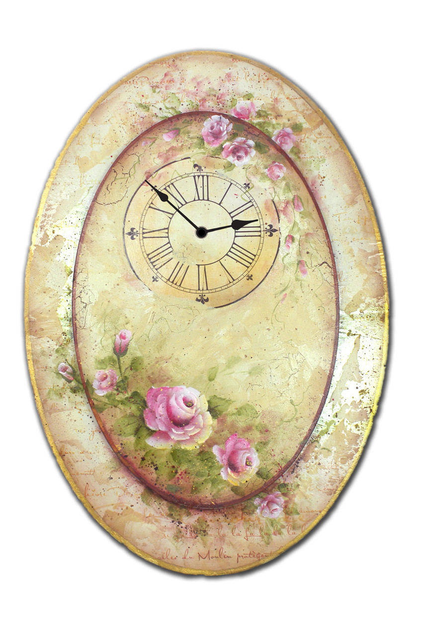 Oval Rose Clock - E-Packet - Patricia Rawlinson