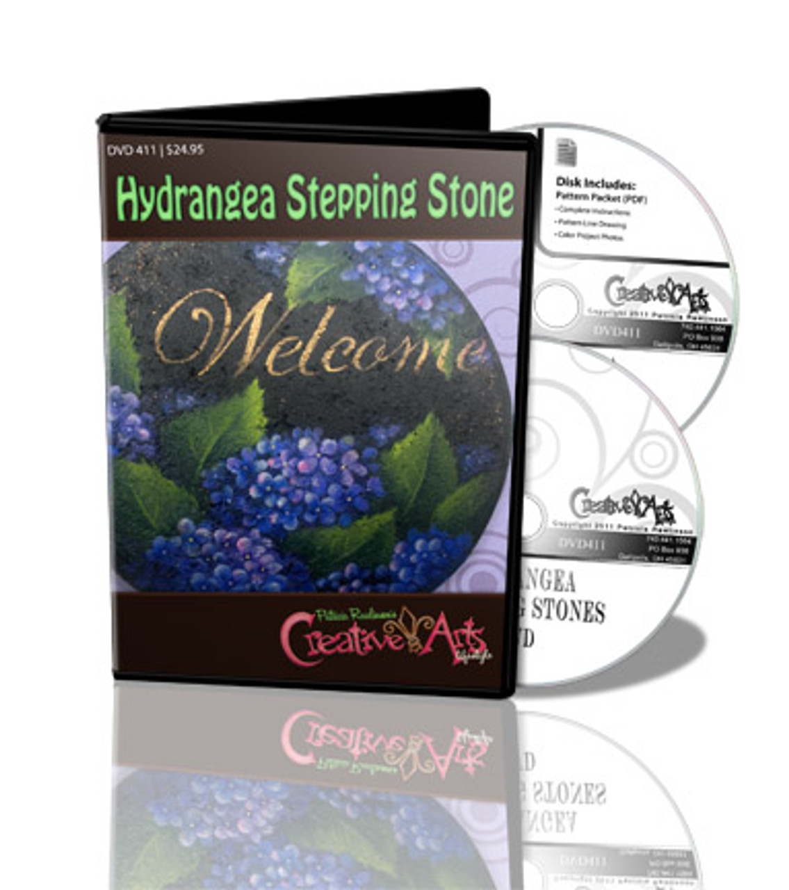 Hydrangea Stepping Stone DVD & Pattern Packet - Patricia Rawlinson