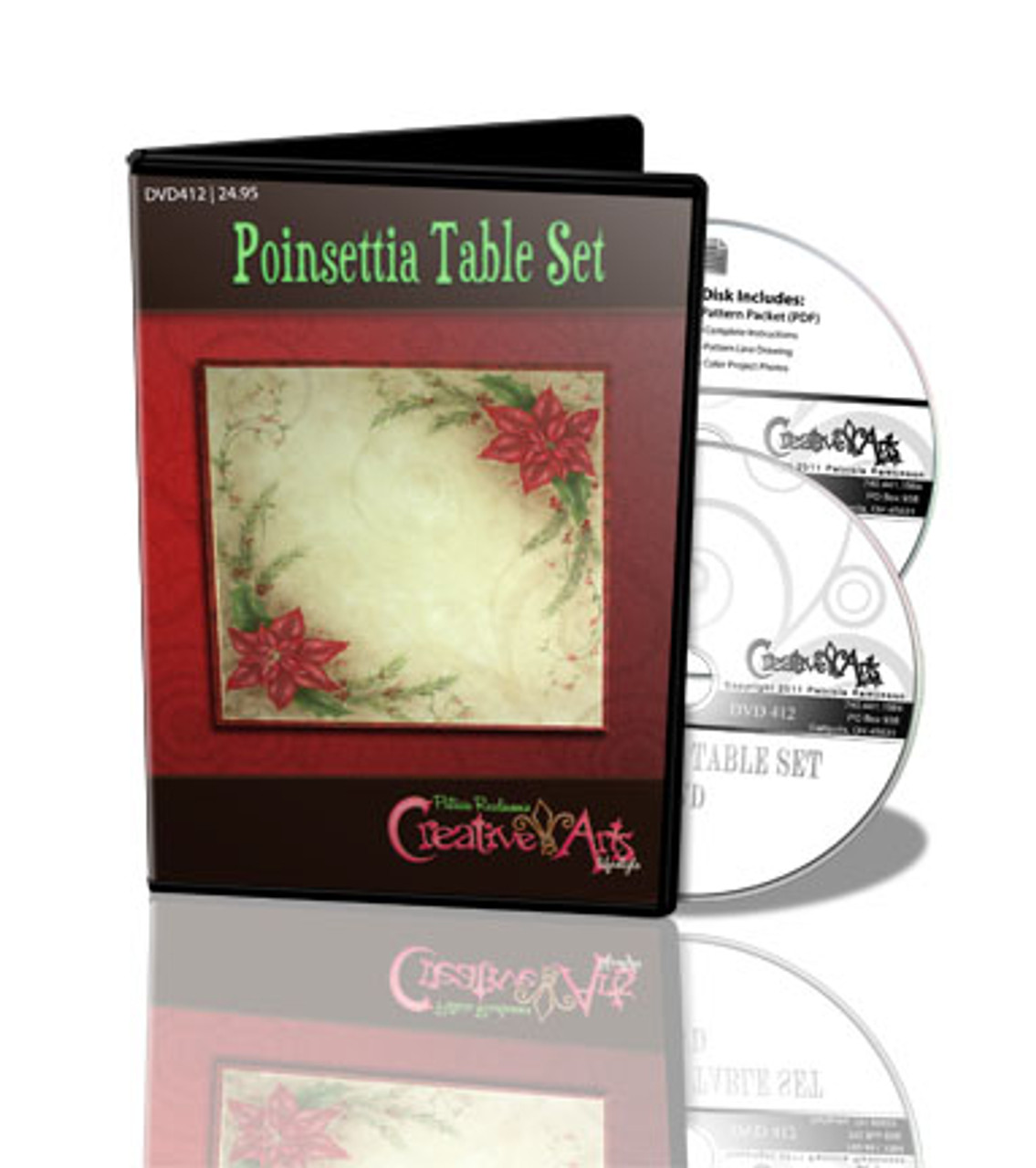 Poinsettia Table Set DVD & Pattern Packet - Patricia Rawlinson