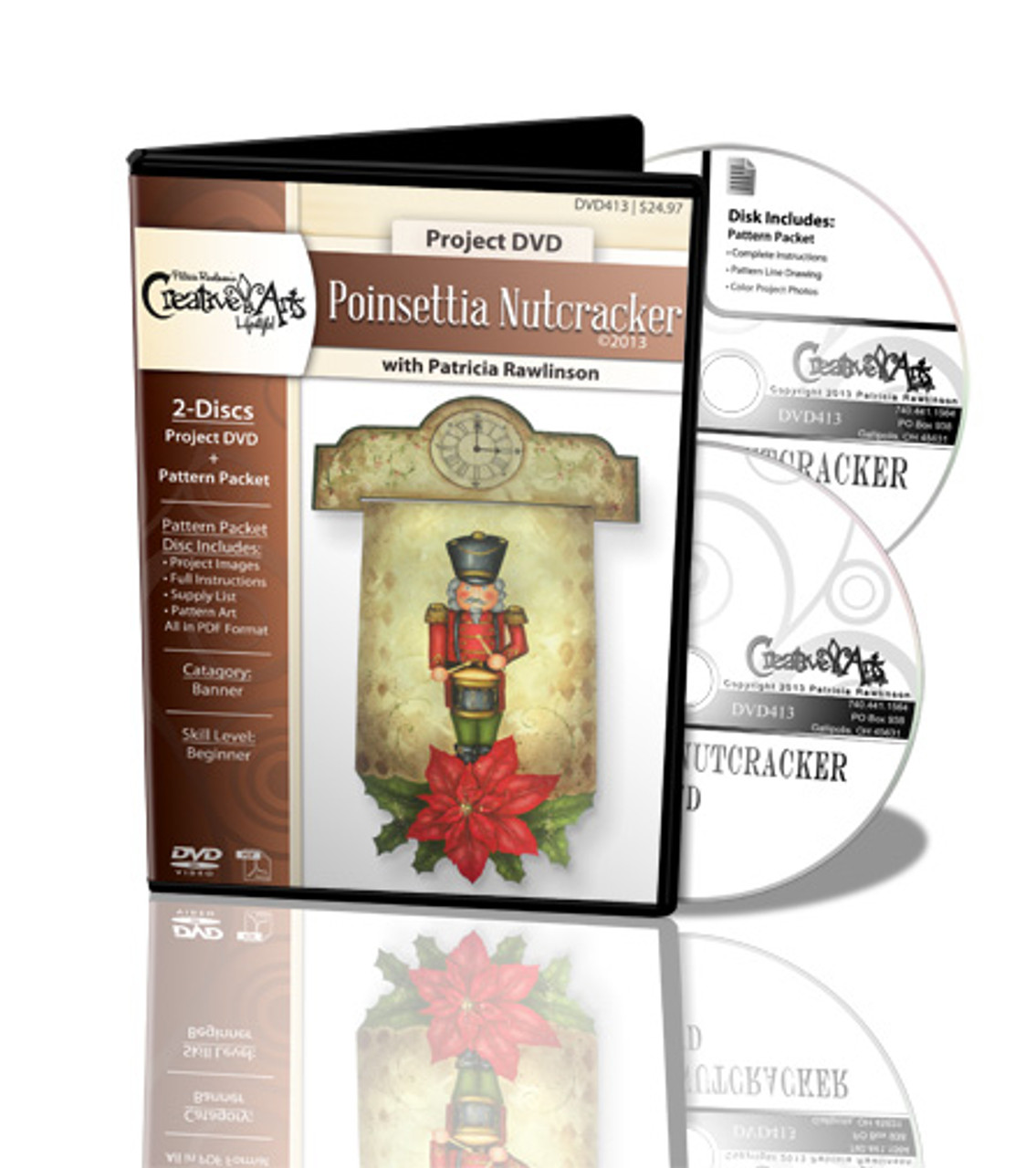 Poinsettia Nutcracker DVD & Pattern Packet - Patricia Rawlinson