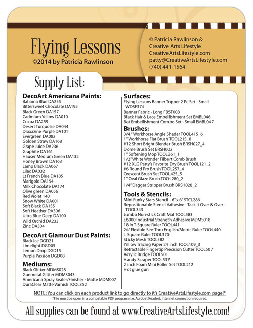 Flying Lessons DVD & Pattern Packet - Patricia Rawlinson