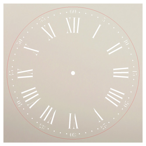 Nantucket Clock Stencil - 8 inch Clock