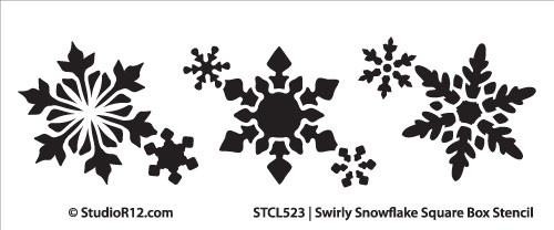 Snowflake Box Stencil - 6" x 2.5"