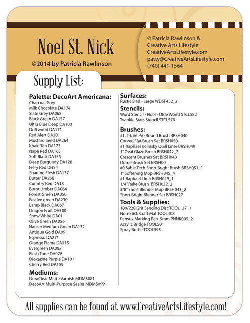 Noel Saint Nick Pattern Packet