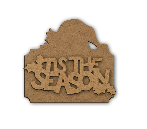 Tis the Season Multipart Word Surface - Ornament - 4 1/8" x 3 1/2"
