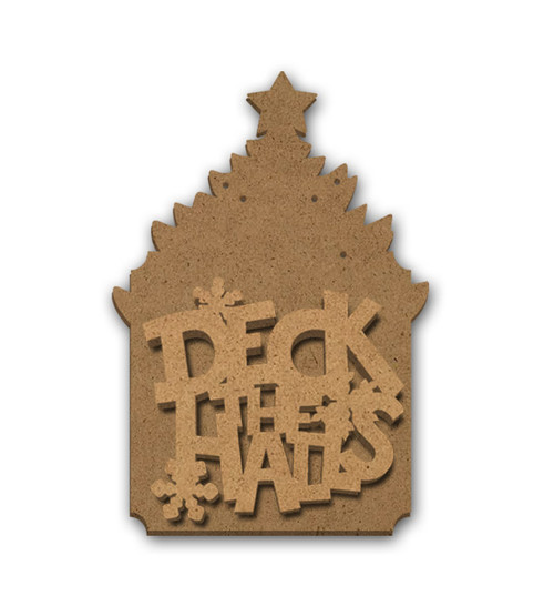 Deck the Halls Multipart Word Surface - Ornament - 3 3/4" x 5 1/2"