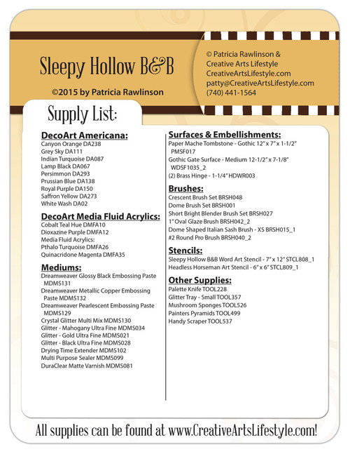 Sleepy Hollow B&B Pattern Packet - Patricia Rawlinson