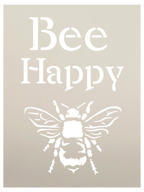 Bee Happy - Word Art Stencil - 15" x 20" - STCL1171_3