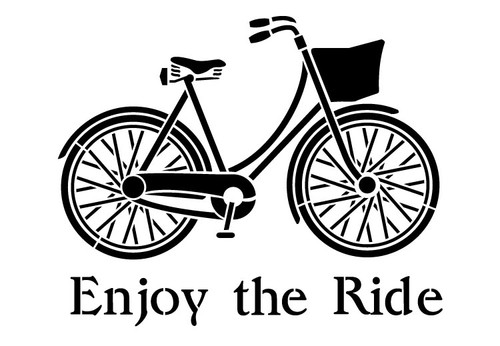 Enjoy the Ride - Word Art Stencil - 19" x 13.5" - STCL1176_2
