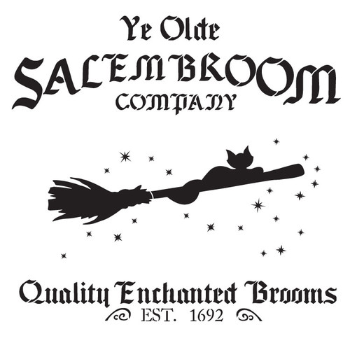 Salem Broom Co. - Word Art Stencil - 15" x  15 1/2" - STCL1281_2 by StudioR12