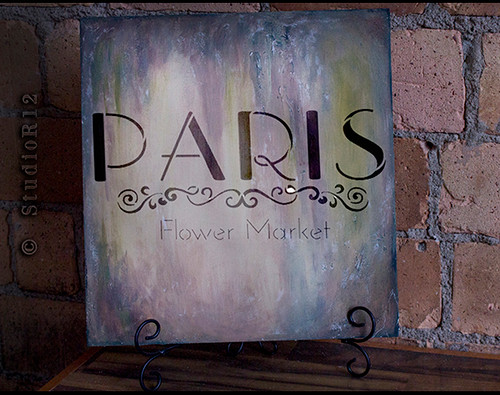 Paris Flower Market - Sign Stencil - STCL1299_1
